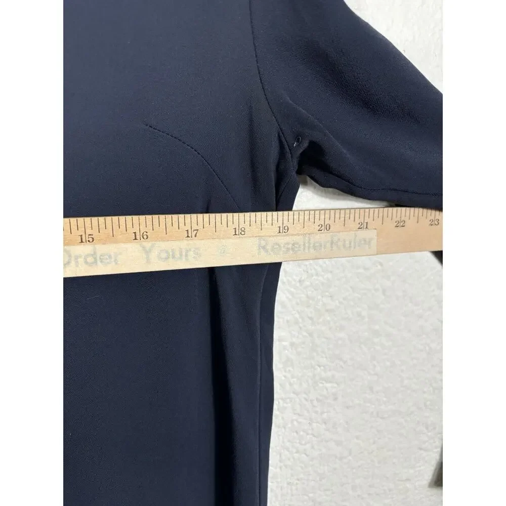 Vince Simple Tunic Costal Navy Blue Women’s Small‎ Dress V-Neck Long Sleeve